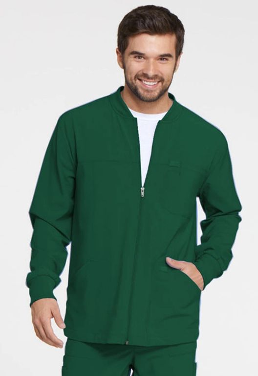CHAQUETA MEDICA- HOMBRE  ZIP FRONT HUNTER VERDE DK320HNPS