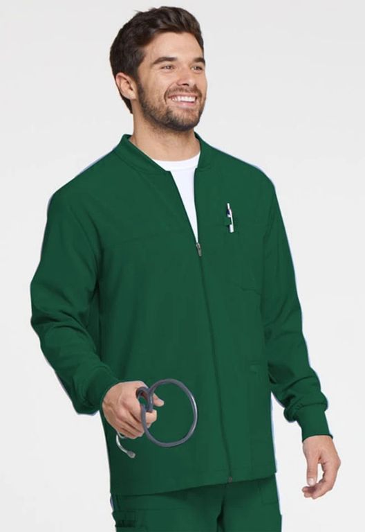 CHAQUETA MEDICA- HOMBRE  ZIP FRONT HUNTER VERDE DK320HNPS