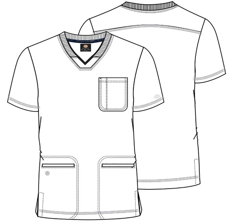 CAMISETA MÉDICA DICKIES CUELLO EN V DYNAMIX -HOMBRE  Get Down Grid It  DK607GEDG