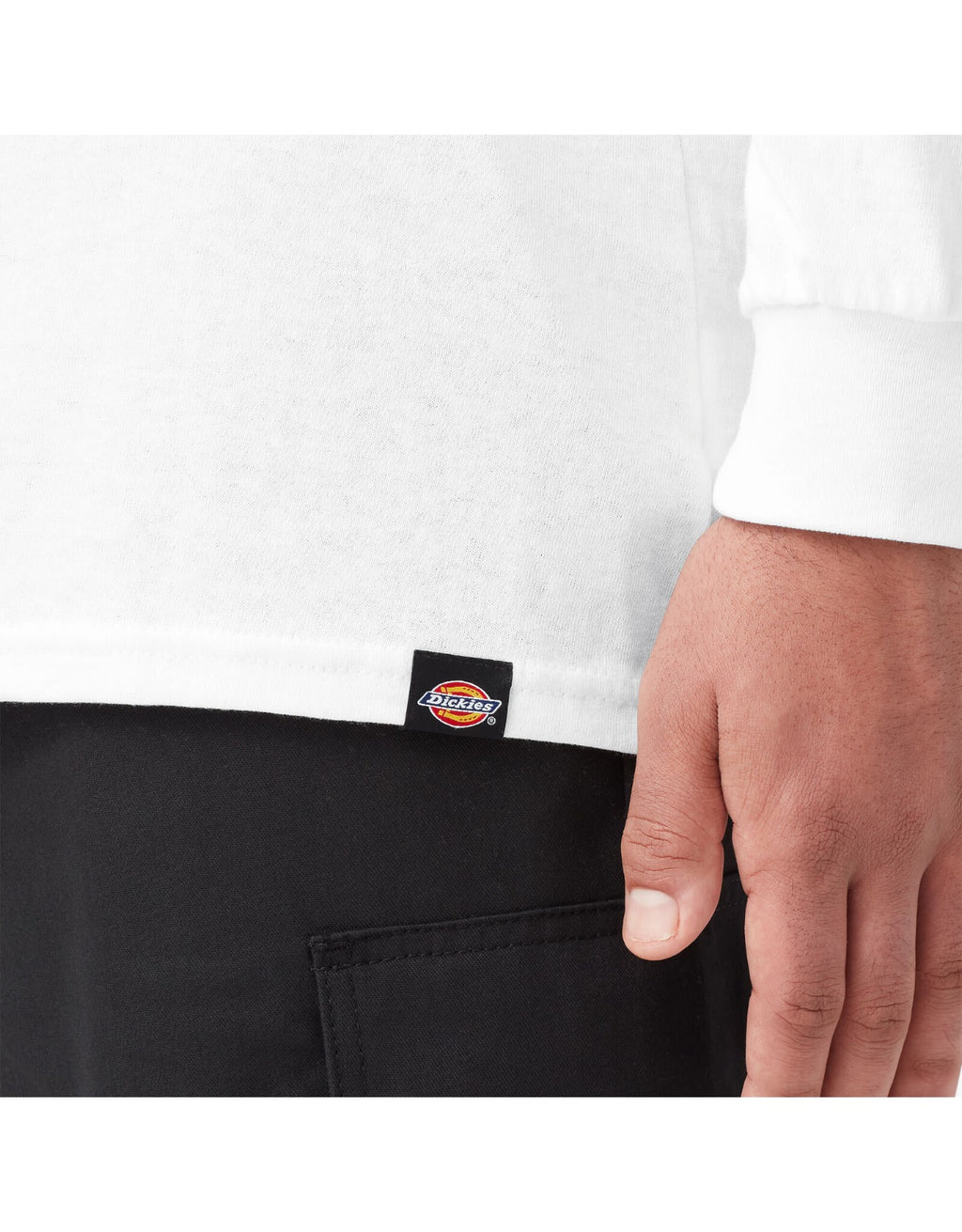 POLO DICKIES HOMBRE GRAFICO MANGA LARGA AJUSTE REGULAR- BLANCO  WL45AAWH