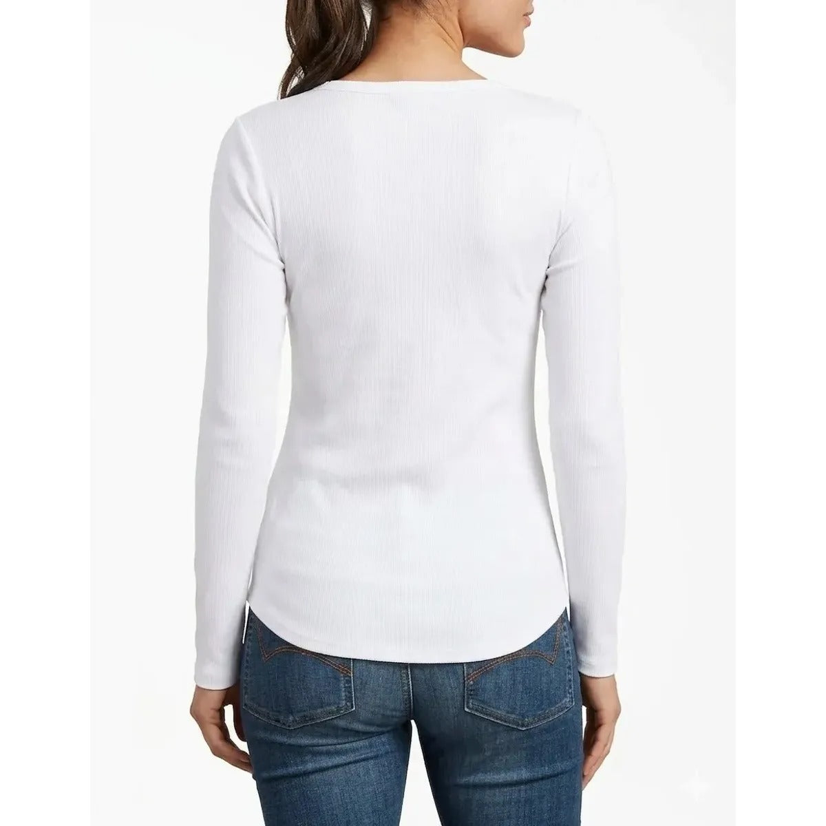 POLO HENLEY DICKIES MANGA LARGA MUJER -BLANCO OPACO FL097WQ