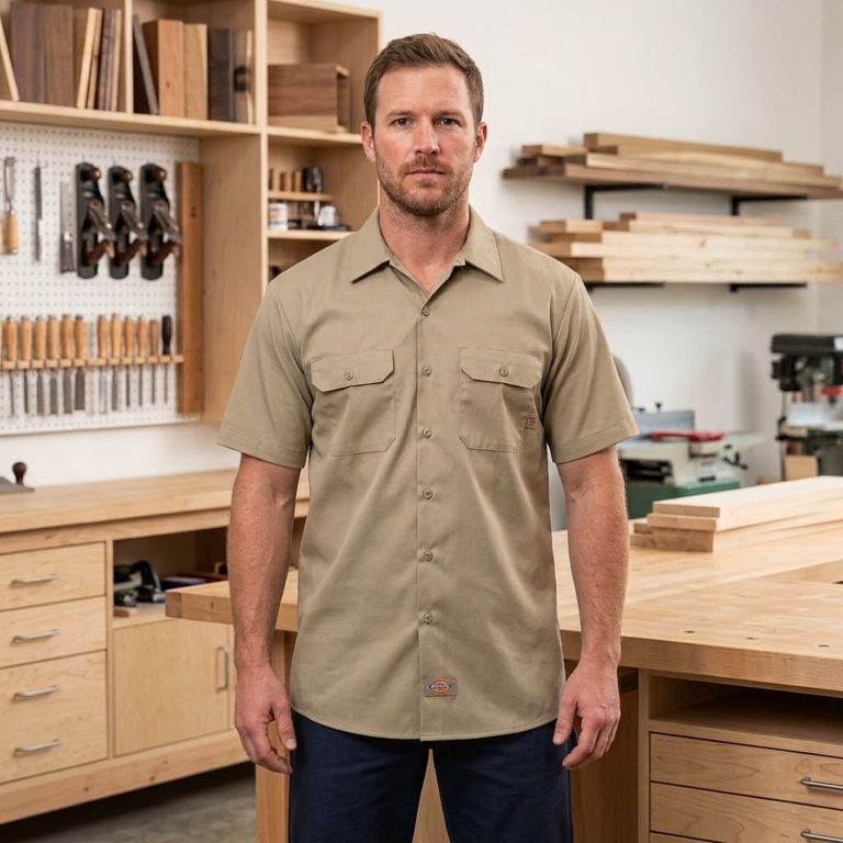 CAMISA DICKIES  INDUSTRIAL MANGA CORTA ARENA LS535DS