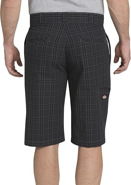 SHORT DICKIES A CUADROS COLOR CARBON CHARCOAL HOMBRE