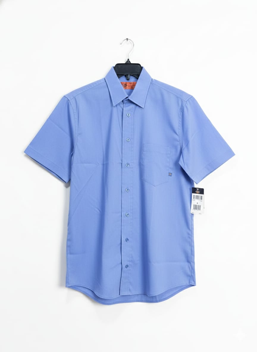 Camisa de manga corta Industrial azul claro