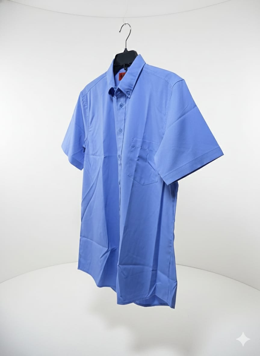 Camisa de manga corta Industrial azul claro