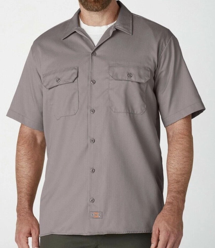 CAMISA DE TRABAJO DE MANGA CORTA DICKIES PLATA