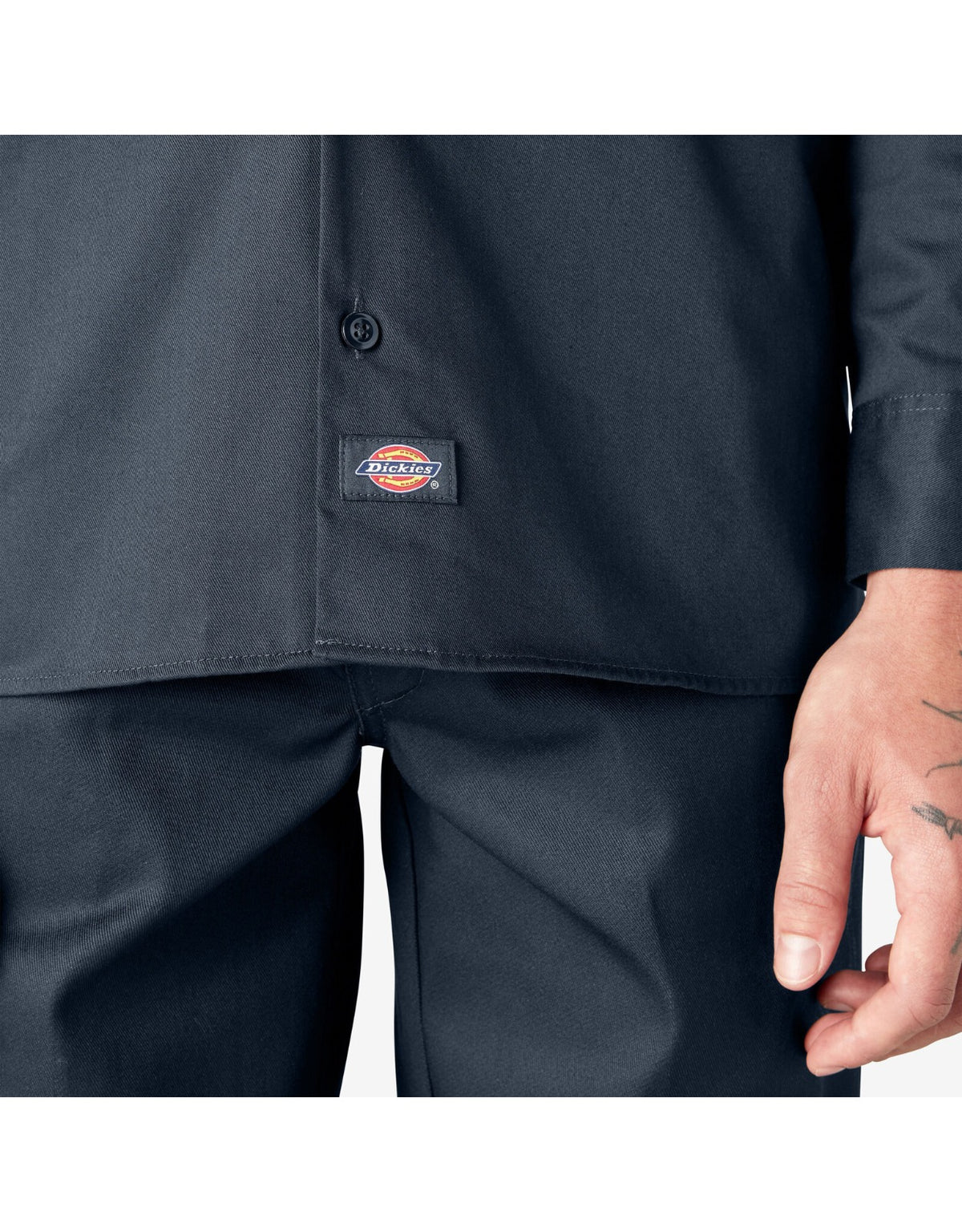Camisa de trabajo de manga larga DICKIES corte original azul marino oscuro