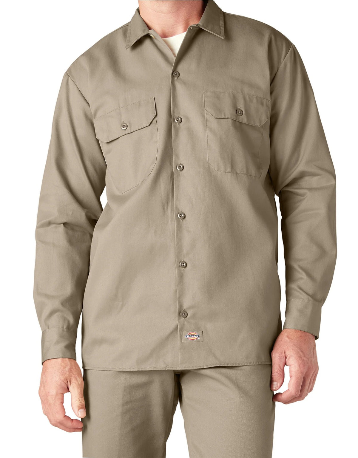 Camisa de trabajo de manga larga DICKIES color arena del desierto