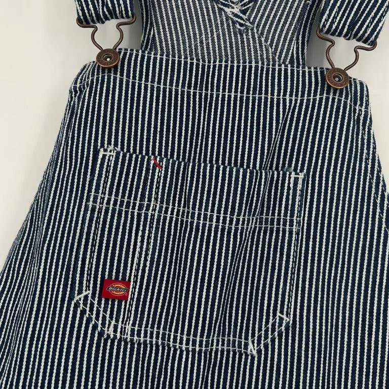 OVEROL DICKIES MUJER COLOR BLANCO AZUL A RAYAS