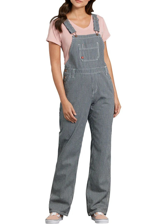 OVEROL DICKIES MUJER COLOR BLANCO AZUL A RAYAS