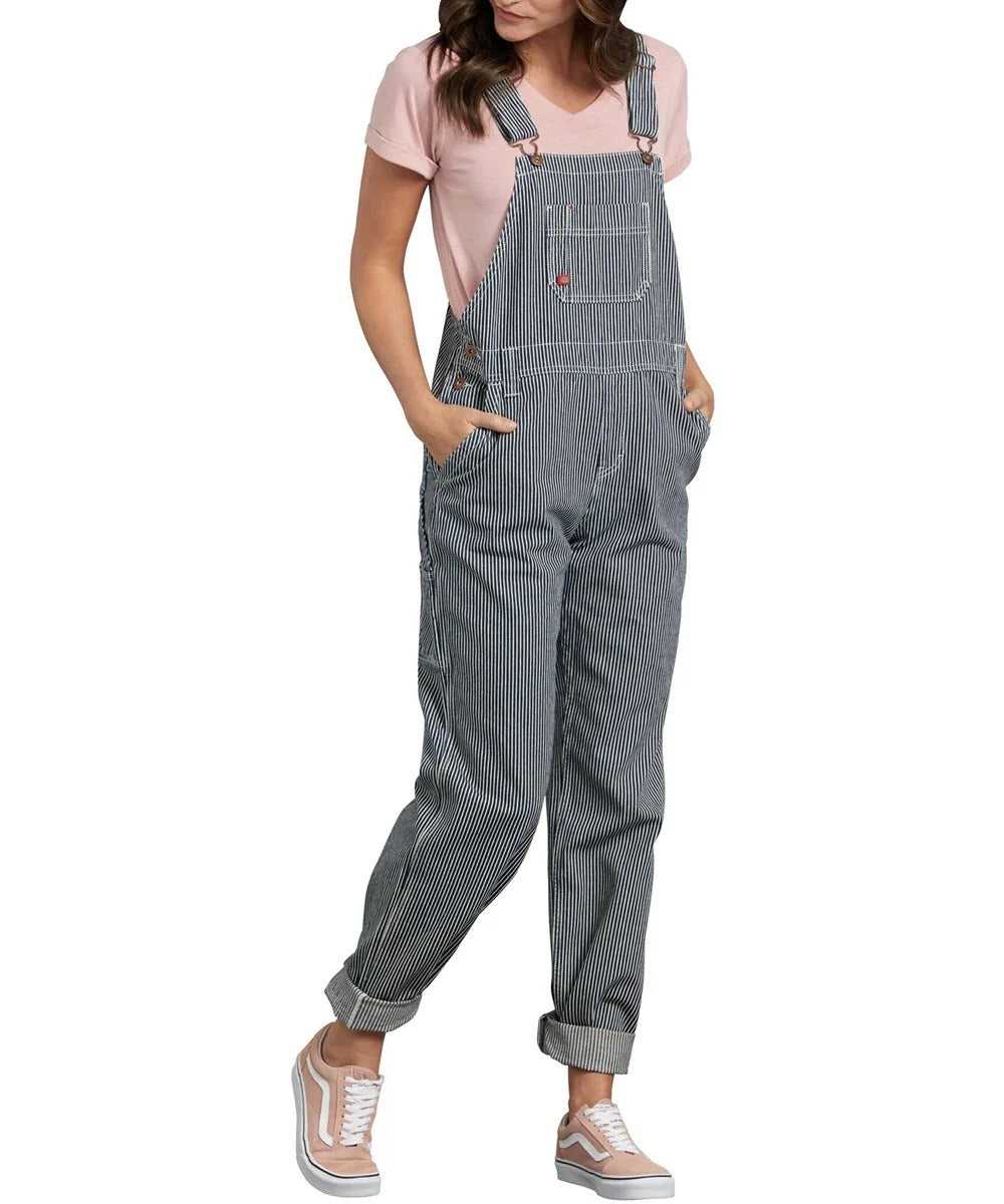 OVEROL DICKIES MUJER COLOR BLANCO AZUL A RAYAS