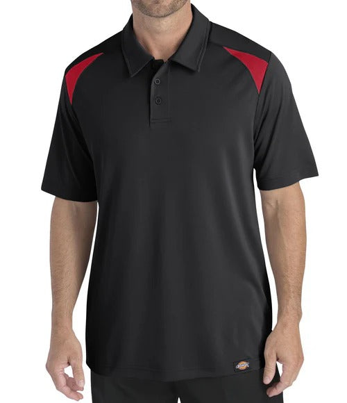 CAMISERO MANGA CORTA DICKIES PARA HOMBRE COLOR NEGRO CON DETALLES ROJOS