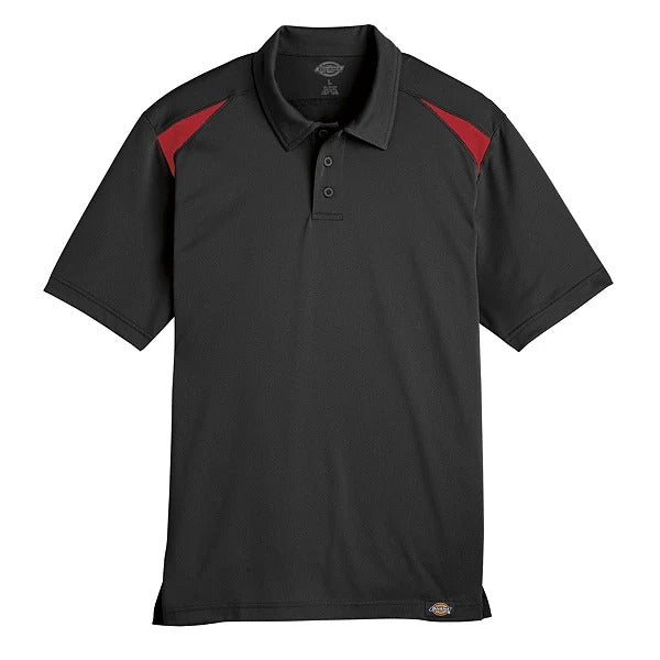 CAMISERO MANGA CORTA DICKIES PARA HOMBRE COLOR NEGRO CON DETALLES ROJOS