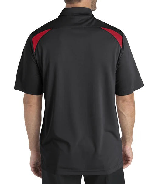 CAMISERO MANGA CORTA DICKIES PARA HOMBRE COLOR NEGRO CON DETALLES ROJOS