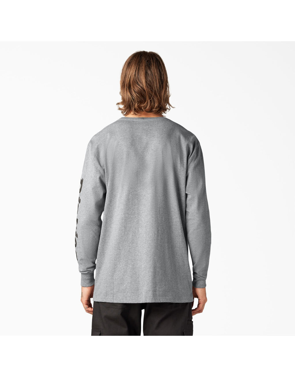 POLO DICKIES HOMBRE GRAPHIC MANGA LARGA COLOR GRIS JASPEADO