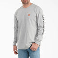 POLO DICKIES HOMBRE GRAPHIC MANGA LARGA COLOR GRIS JASPEADO