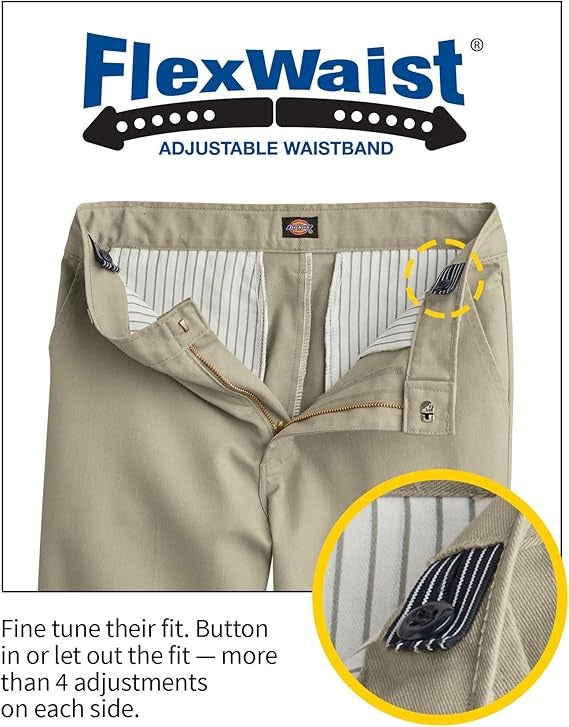 PANTALON FLEX WAIST DICKIES NIÑO PIERNA RECTA COLOR ARENA