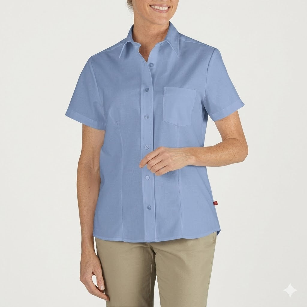 CAMISA DICKIES DE MUJER MANGA CORTA STRETCH OXFORD