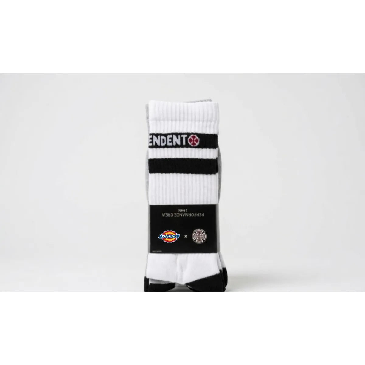 MEDIAS HOMBRE DICKIES X INDEPENDENT CREW ASSORTMENT PACK DE 3 BLANCO SURT 6/12