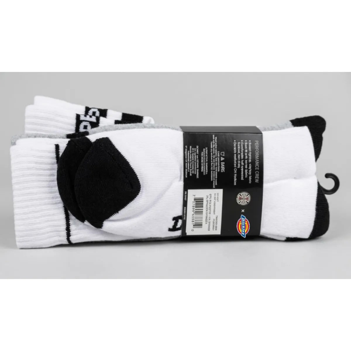 MEDIAS HOMBRE DICKIES X INDEPENDENT CREW ASSORTMENT PACK DE 3 BLANCO SURT 6/12