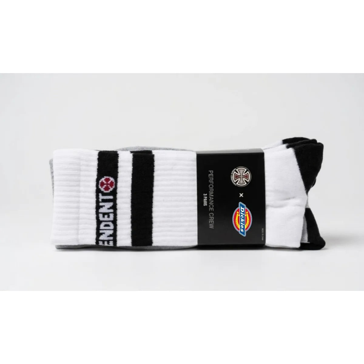 MEDIAS HOMBRE DICKIES X INDEPENDENT CREW ASSORTMENT PACK DE 3 BLANCO SURT 6/12