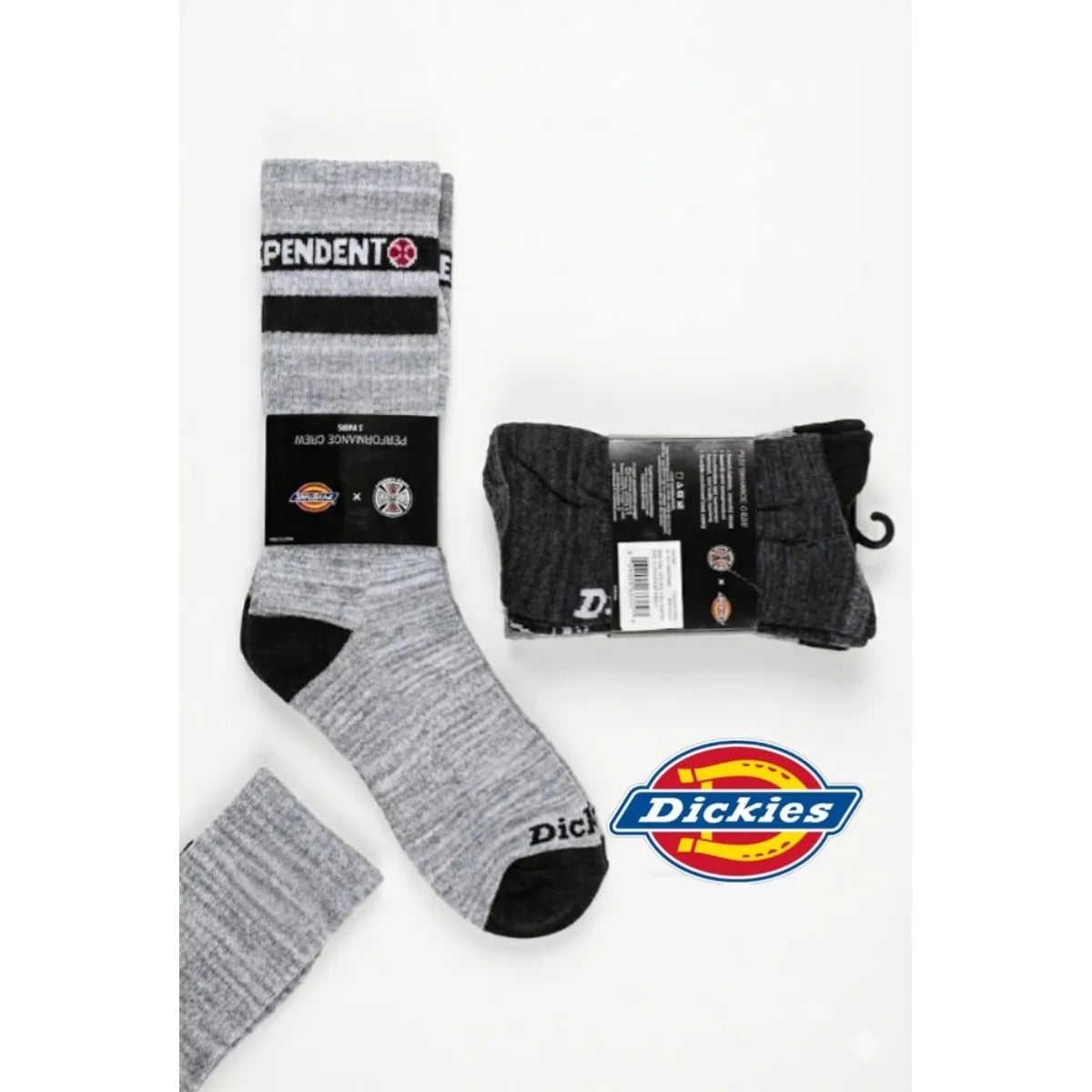 MEDIAS HOMBRE DICKIES X INDEPENDENT CREW ASSORTMENT PACK  DE 3 MEDIAS GRIS SURT 6/12