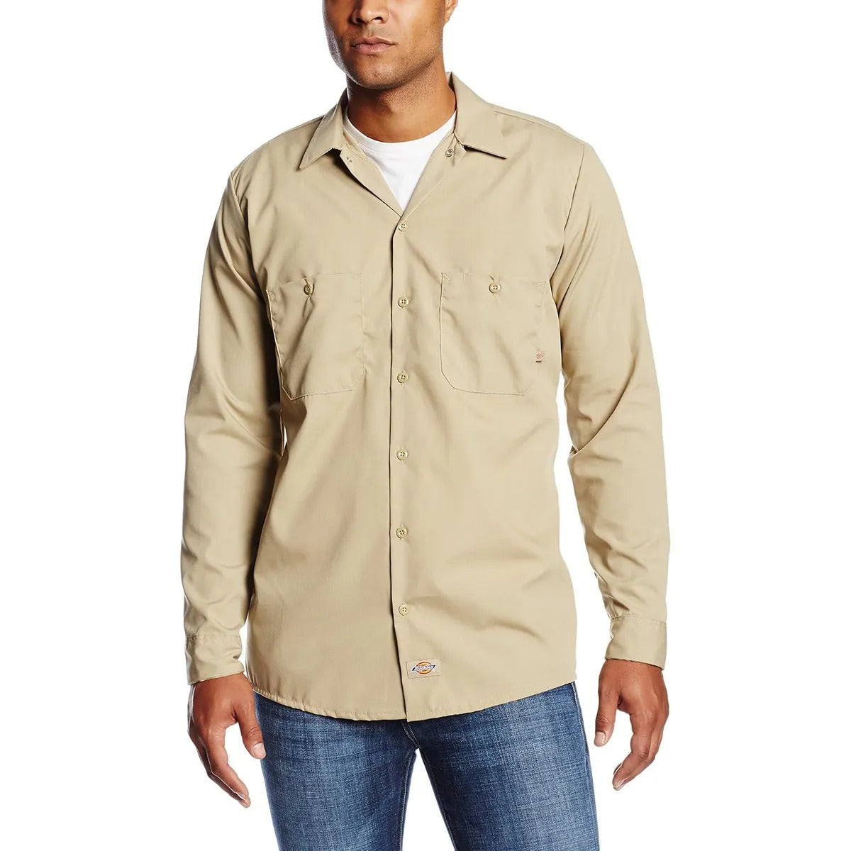 Camisa Dickies de trabajo industrial de manga larga para hombre