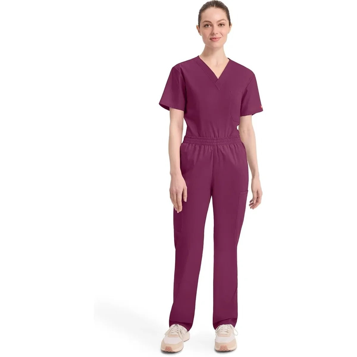 PANTALÓN MEDICO CARGO FIT EDS SIGNATURE - MUJER ROJO VINO