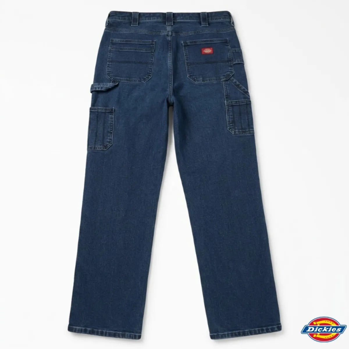 PANTALÓN CARPINTERO MEZCLILLA DOBLE FRENTE MUJER- AZÚL OSCURO STONEWASHED FD250DSW