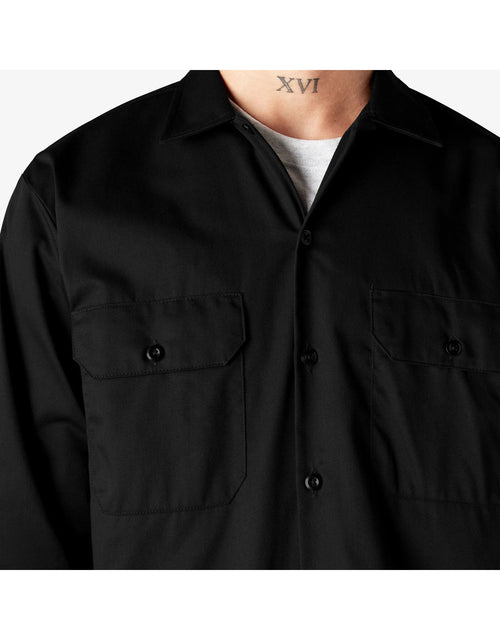 Camisa de trabajo Dickies de sarga de manga larga para hombre