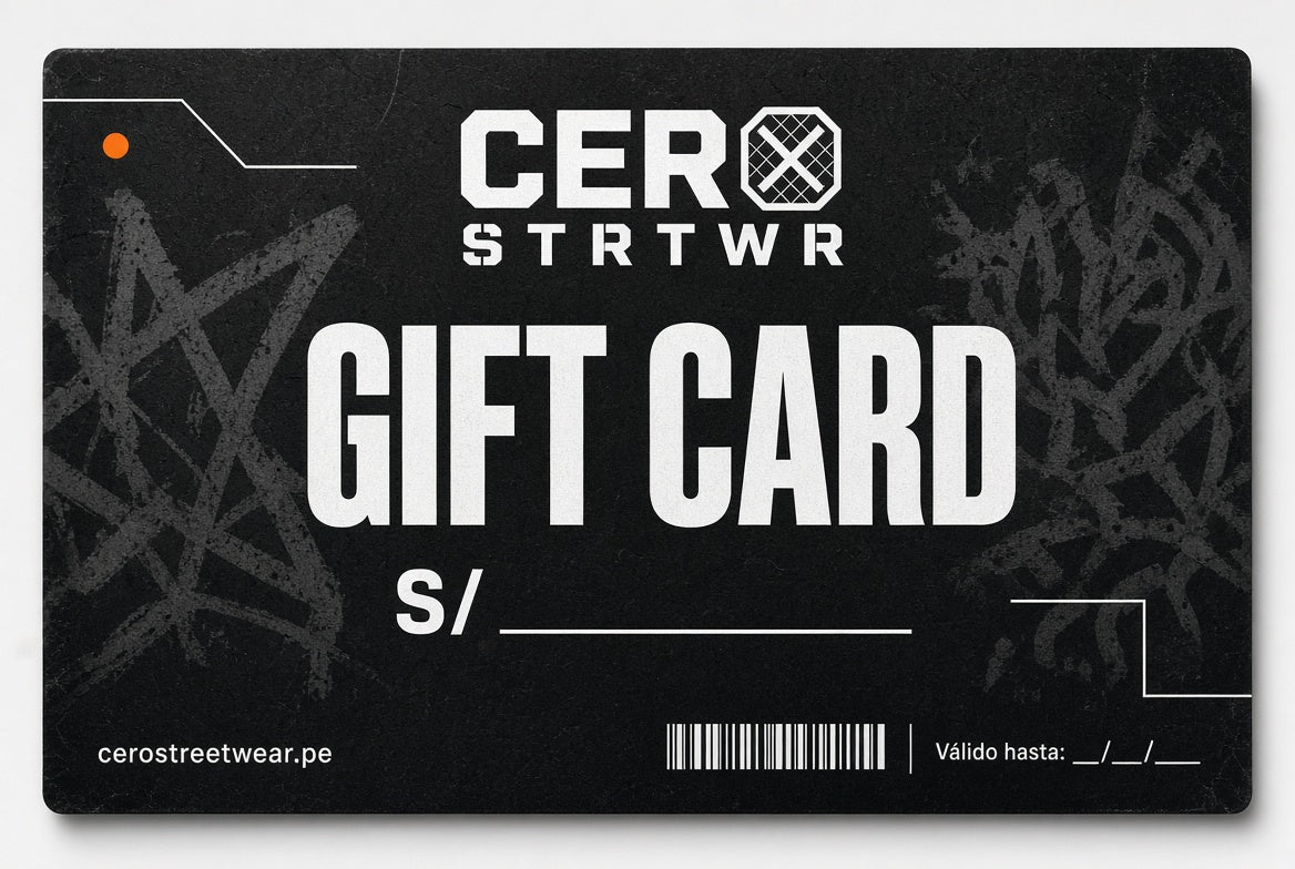 Tarjeta de Regalo Cero Streetwear