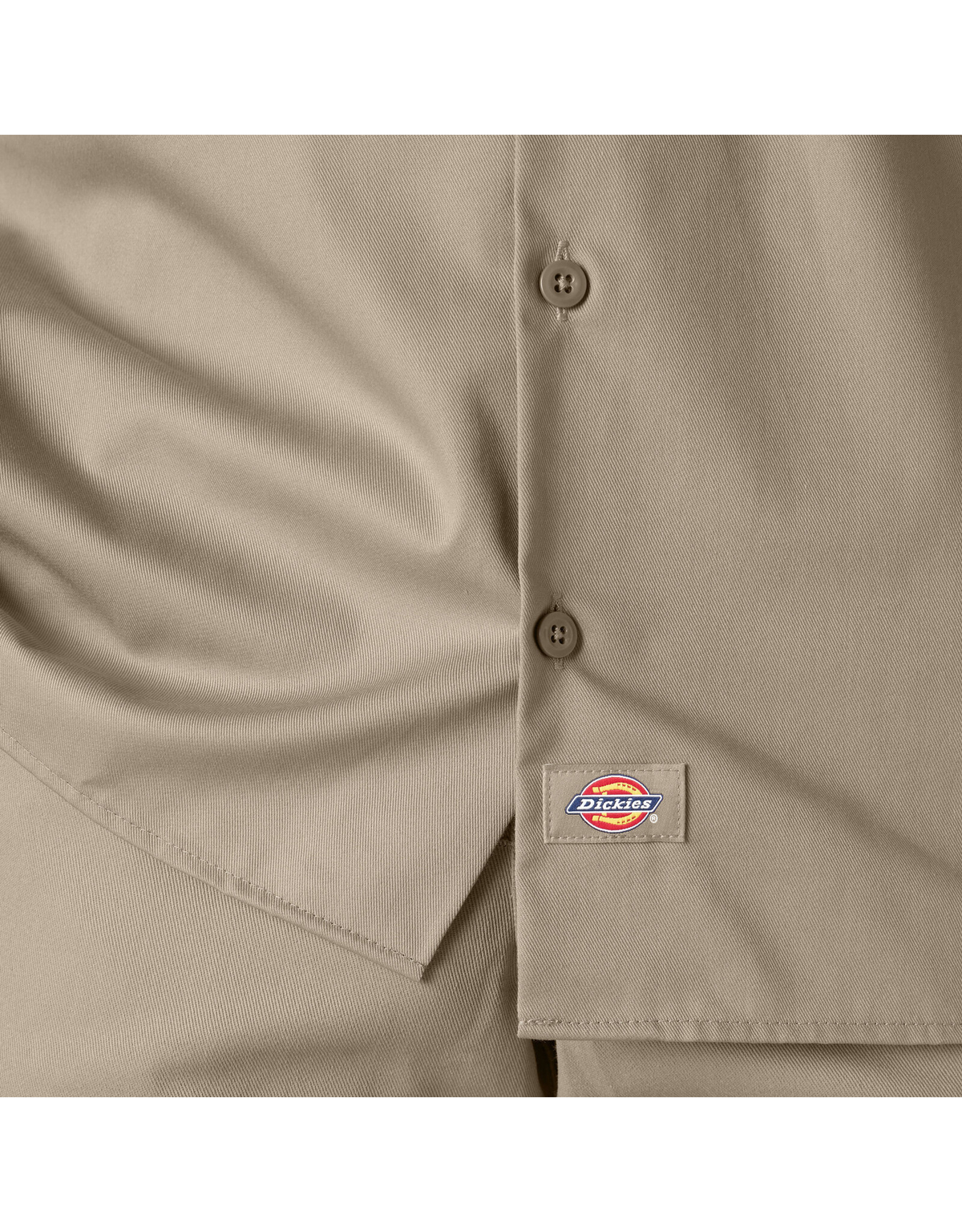 Camisa de trabajo de sarga de manga corta Dickies caqui desierto